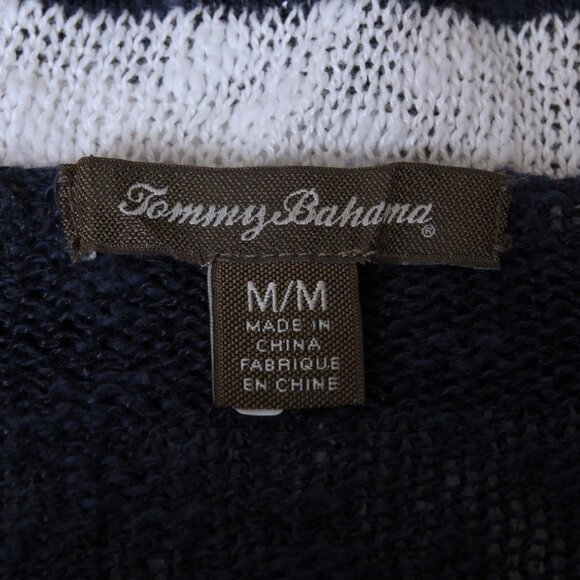 Tommy Bahama Striped Crew Neck Knit Sweater Blue White Women Size M - Picture 7 of 8